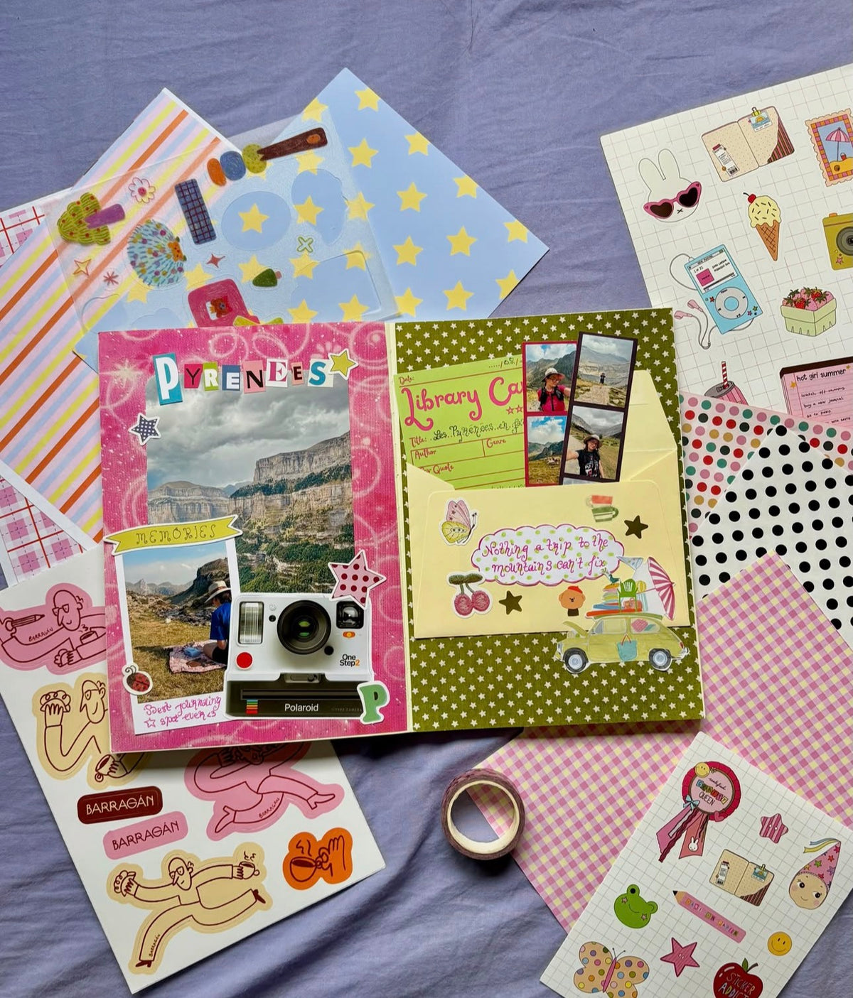 Whimsical Self Adhesive Craft Paper