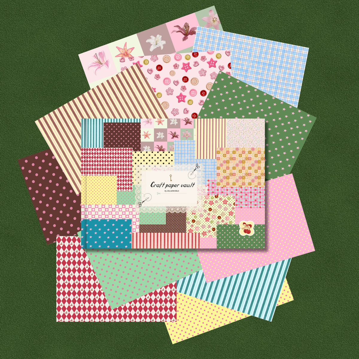 Craft Paper Vault Book - A4 Designed Paper